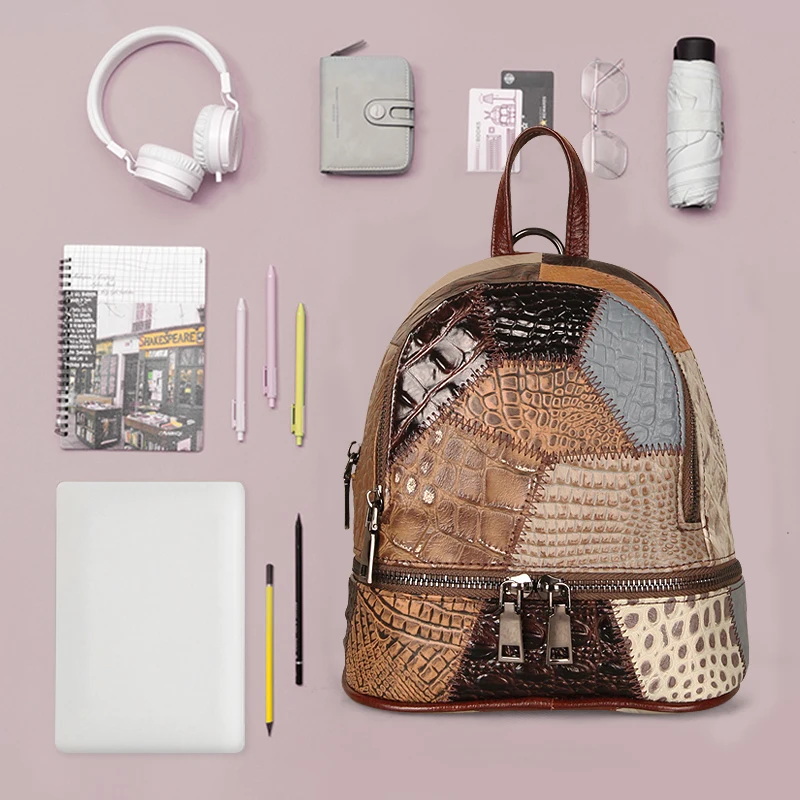 ของแท้หนังผู้หญิงกระเป๋าหลายสีLuxury Designerกระเป๋าสะพายแฟชั่นหนังวัวกระเป๋าเป้สะพายหลังสําหรับสตรี