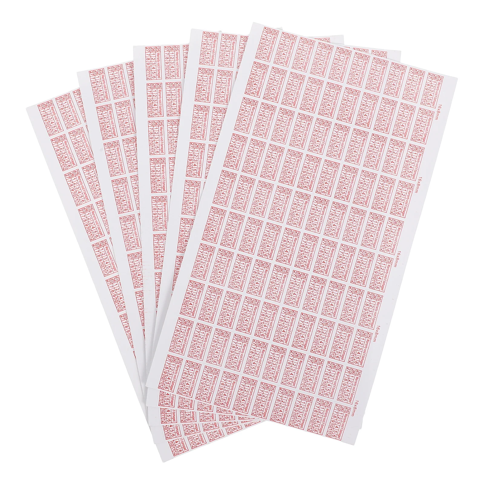 

5 листов этикетки с защитой от несанкционированного доступа, водонепроницаемая клейкая наклейка для защиты гарантии, отслеживание даты, безопасное склеивание, инструменты не требуется