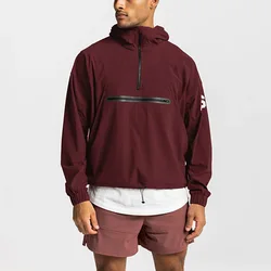 2024 Spring and Autumn Men's Hoodie American Youth Loose Hooded Hoodie Adjustable Hem Long Sleeve Men's Coat