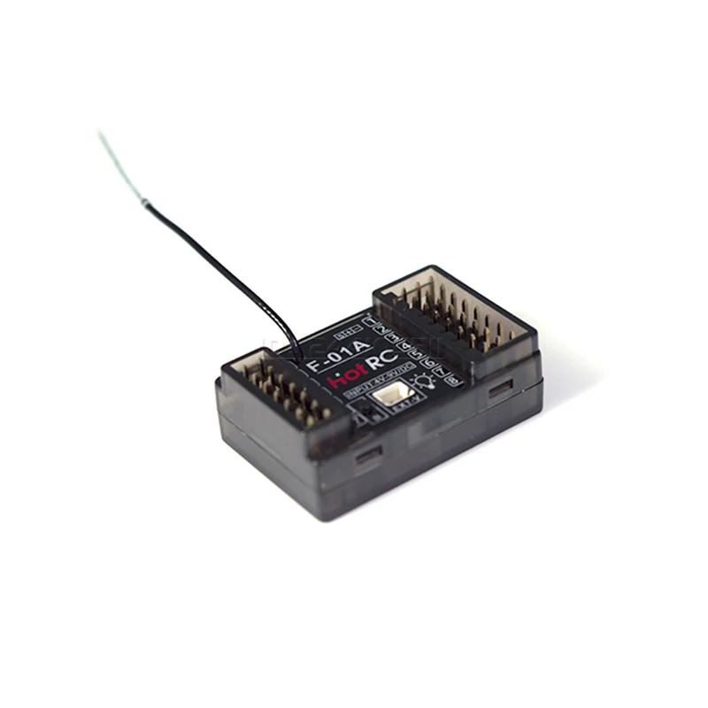 HotRC F-01A F-01AT 8CH 2.4G giroscopio ricevitore lampada controllo tensione ritorno PWM 12LED lampada luce per RC Car Aircraft Tank Boat Model