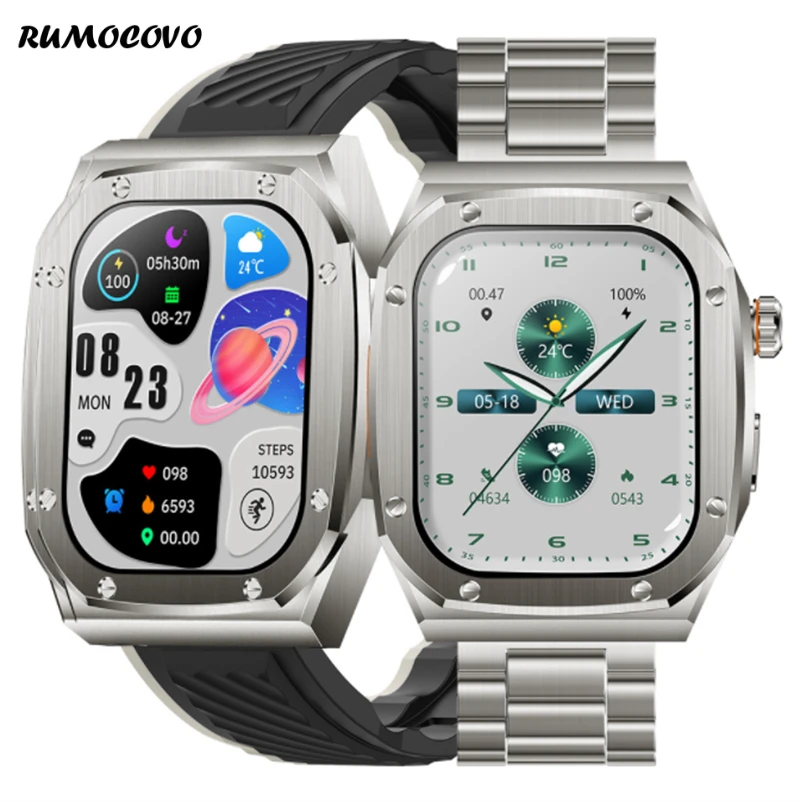 

RUMOCOVO® Smart Watch Men 2.1inch Large Screen Buletooth Call Compass Health Monitoring Voice Assistant Women Sport Smartwatch