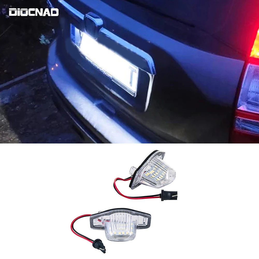 

2pcs License Plate Light For Honda Freed Fit Odyssey Jazz Hrv Frv CR-V Stream Insight Led Canbus No Error Number Plate Lamp