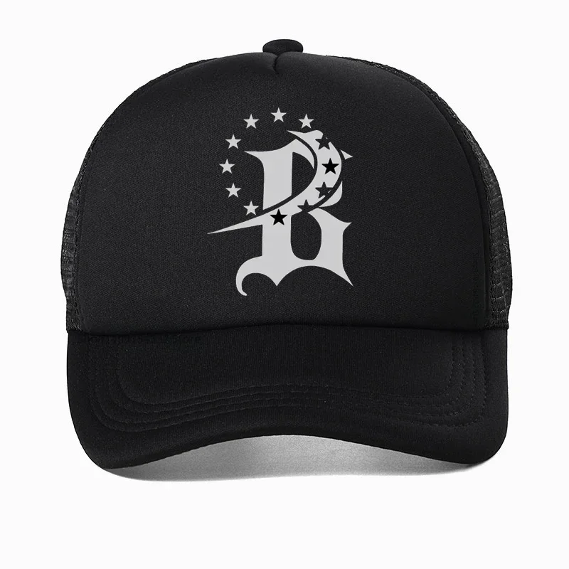 

Funny B Printing Men Baseball Cap Summer cool men women Mesh Breathable hats Comfortabse Fitness hat Casquette