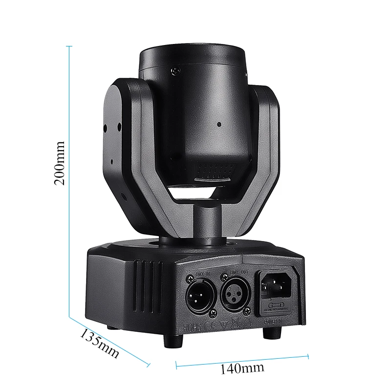 مصباح LED صغير Gobo برأس متحرك وجهاز تحكم عن بعد وأضواء ليزر شعاع ملون معدات إضاءة مسرح DJ المحمولة لحفلات الديسكو