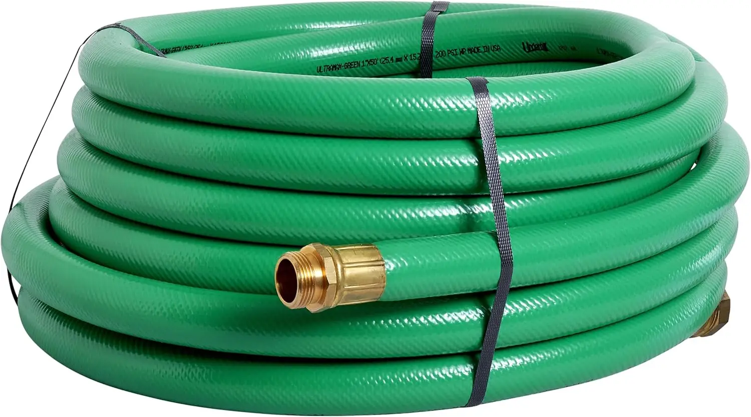 

UltraMax Commercial Garden Water Hose 50 ft, Lightweight, Flexible, Anti-Kink, Non-Conductive, 800 psi, H10-050G, 1 Inch x 50 ft