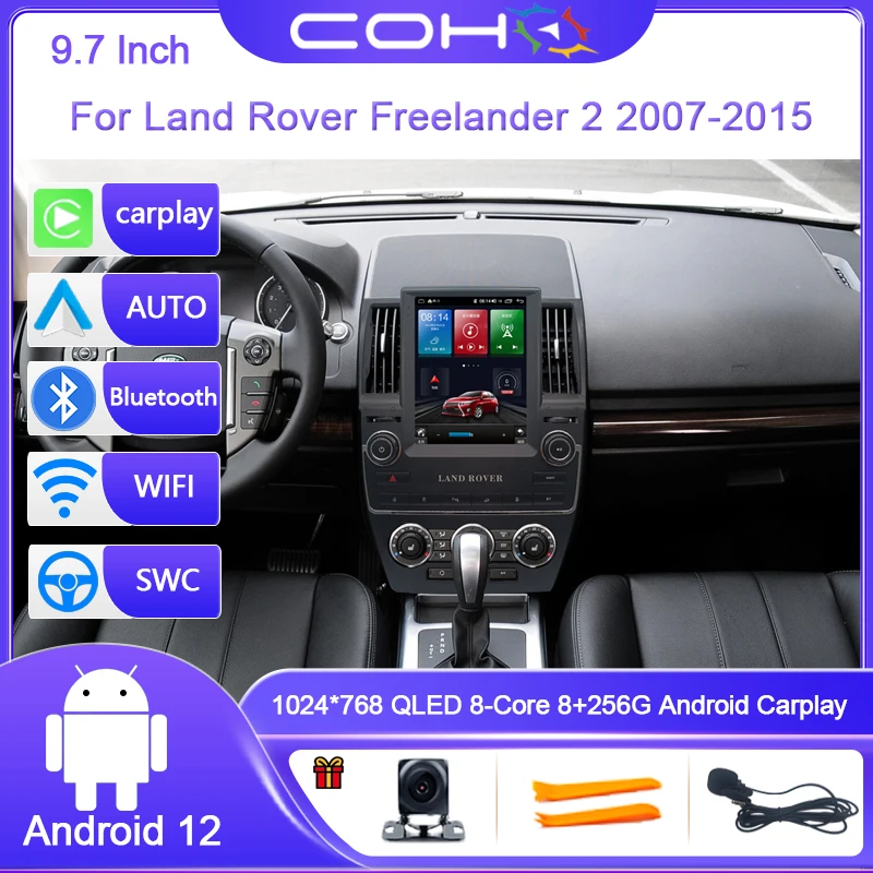 

9.7 inche For Land Rover Freelander 2 2007 - 2015 Car Radio Multimedia Video Player Navigation GPS Android 12 Octa Core 8+256G