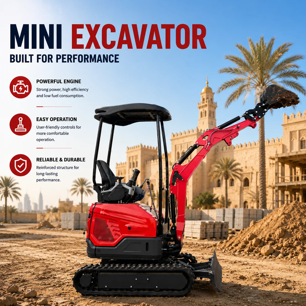 Mini Excavator 1.5 Ton Hydraulic Crawler Excavator Compact Digger Machine for Construction Agriculture