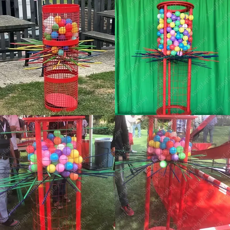 Giant PVC Ball Drop Game Cannonball Carnival Midway Attraction Events Fair Outdoor Playground Amusement Park Kids