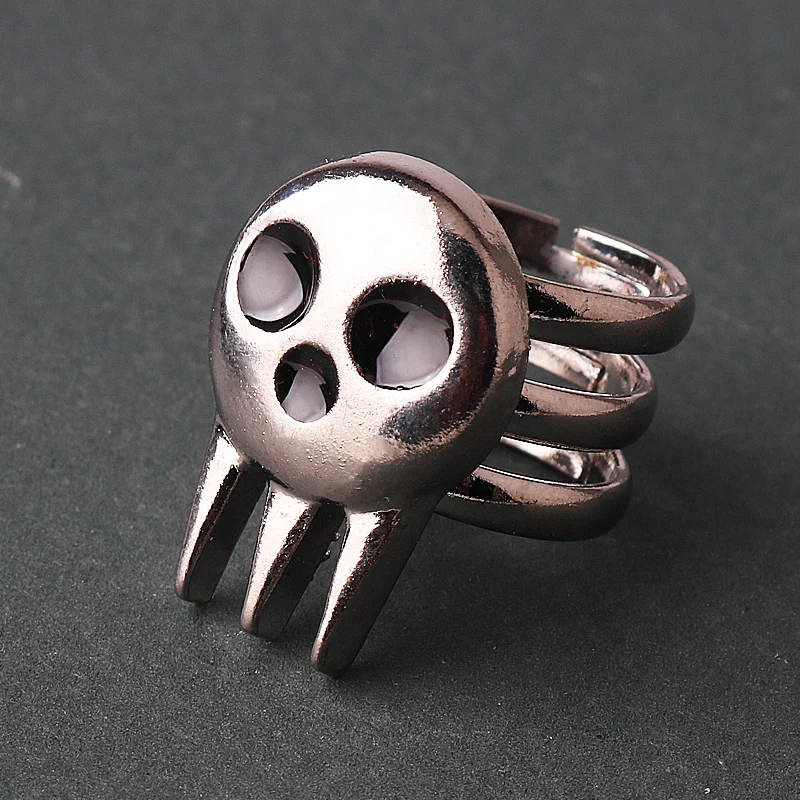 2 stks Anime Soul Eater Schedel Logo Ketting Death the Kid Schedel Cosplay Props Metalen Hanger Ketting voor Vrouwen Mannen Sleutelhanger Sieraden