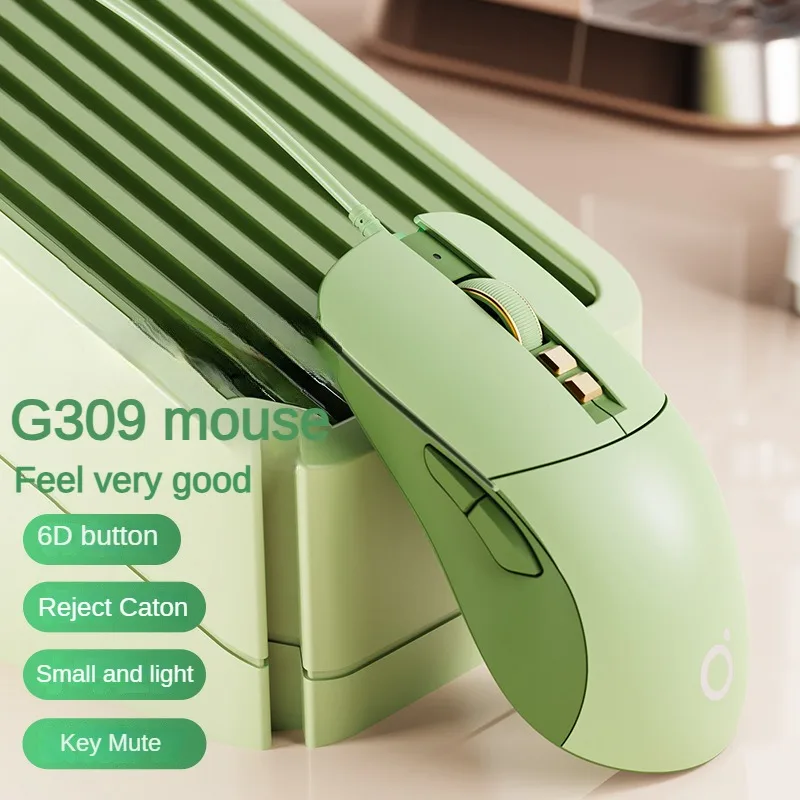 EWEADN G308 Проводная Бесшумная мышь RGB, легкие офисные игровые USB аксессуары для ноутбука 1600DPI Esports Girl Mac Windows