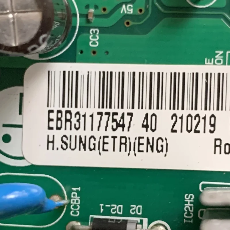 Refrigerator Motherboard, PCB Control Board, Model Number EBR31177547, For Brand LG, Original