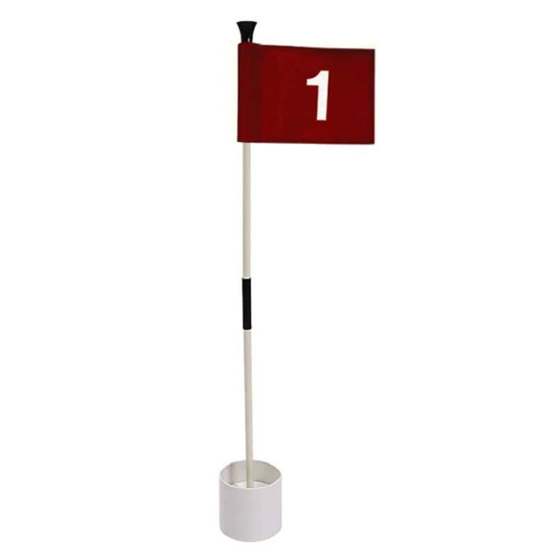 Golf Hole Pole Cup Flag Stick for Garden Backyard Practice Training Detachable Portable Golf Putting Green Flagstick