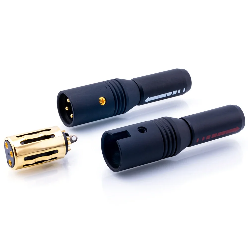 Gold-plated XLR To XRL Connector 3 Pin Female or Male Balance Plug 6-10mm HiFi Audio XLR Balanced Cable Plug Connector