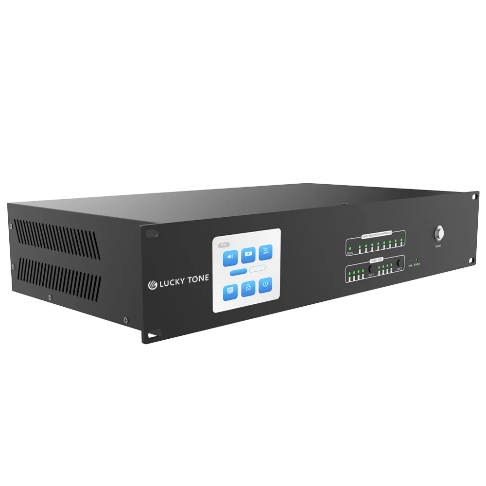 T 8 Channels All-in-one 8 In 8 Out DSP Video Machine Visual Processor Video Matrix Switcher with Power Sequencer Of Audio System