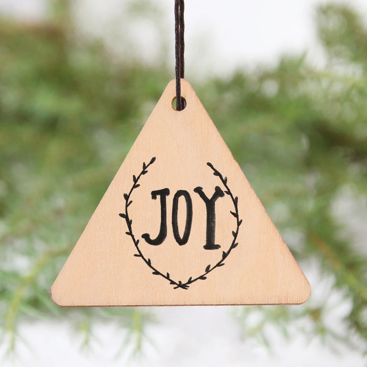 

60pcs Wood Triangle Slices Blank Cutouts With Hole For Diy Craft Painting Wedding Christmas Decorations Wooden Ornaments