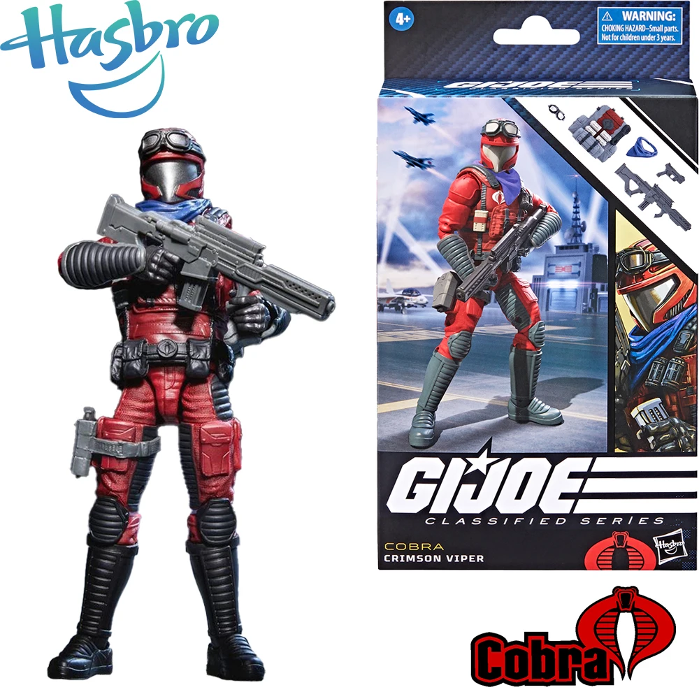 In Stock Original Hasbro G.i. Joe Classified Series #135 Cobra Crimson Viper Action Model Toys Cobra Figures Table Decoration