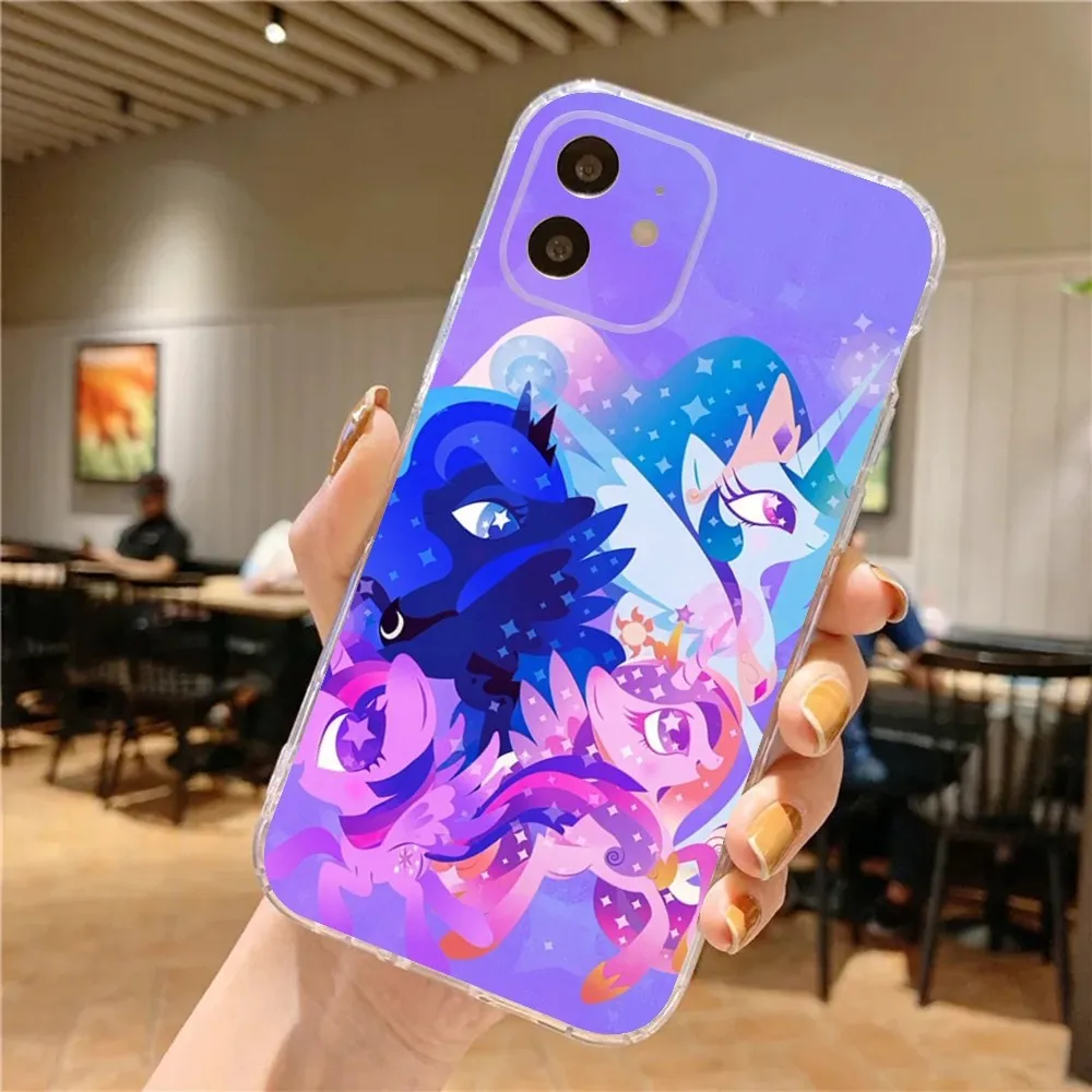 M-My Little P-Pony Phone Case For iPhone 15,14,13,12,11 Plus,Pro,Max,XR,XS,X,7,8 Plus,SE,Mini Transparent Silicone Soft