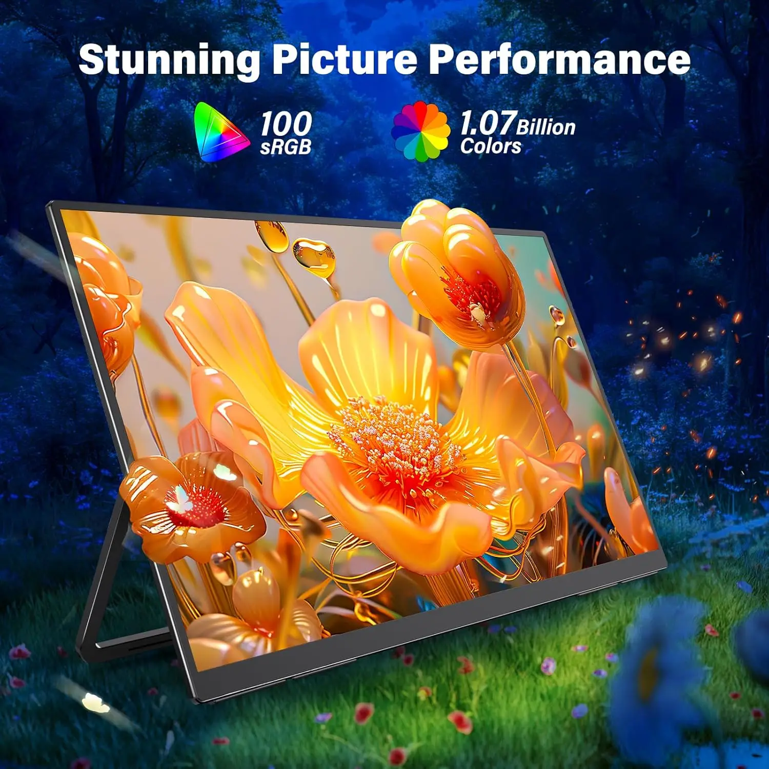 UPERFECT 23.8 "180Hz 2K مراقبة الألعاب المحمولة QHD نوع C HDMI العناية بالعين الشاشة الثانية الخارجية لجهاز الكمبيوتر المحمول وحدة تحكم الألعاب PS5 تبديل جهاز الكمبيوتر الشخصي الهاتف مع حامل الوقوف HDR FreeSync