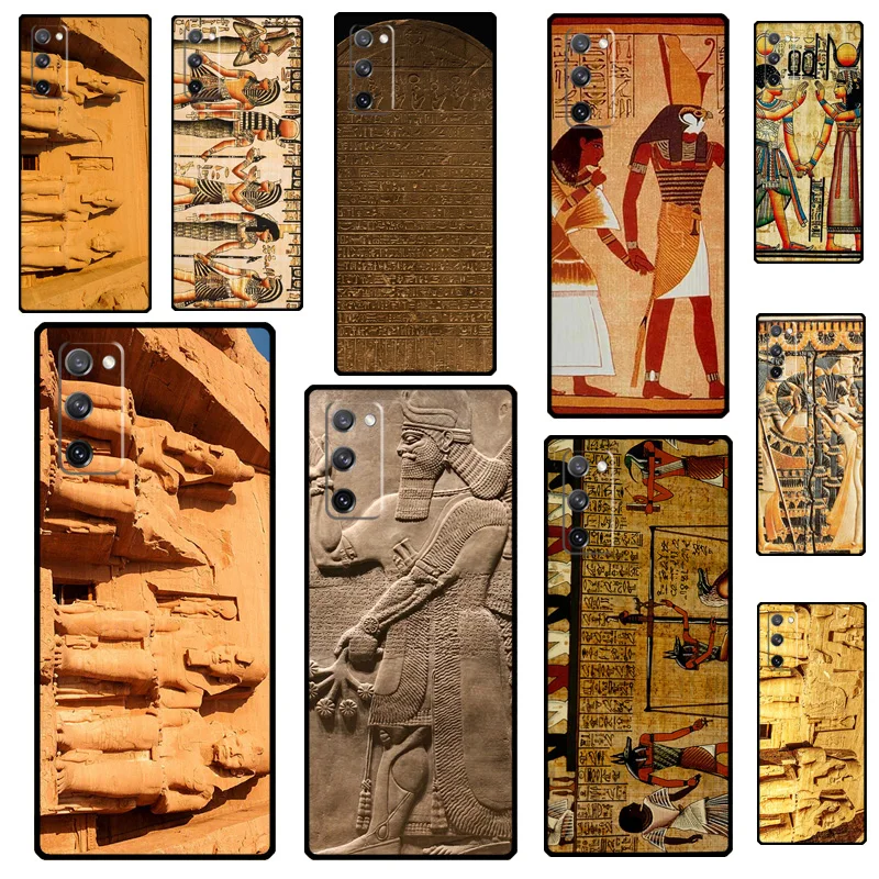 Egypt Cuneiform Akkadian Pharaoh Case For Samsung Galaxy S26 Ultra S25 S24 S22 S21 S23 Ultra Plus S10 S20 FE S25 FE Back Cover