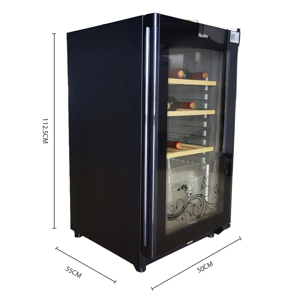 112.5cm Transparent  Wine Cabinet Small Commercial & Household Fresh-Keeper Red Wine Display Ice Bar Refrigerator