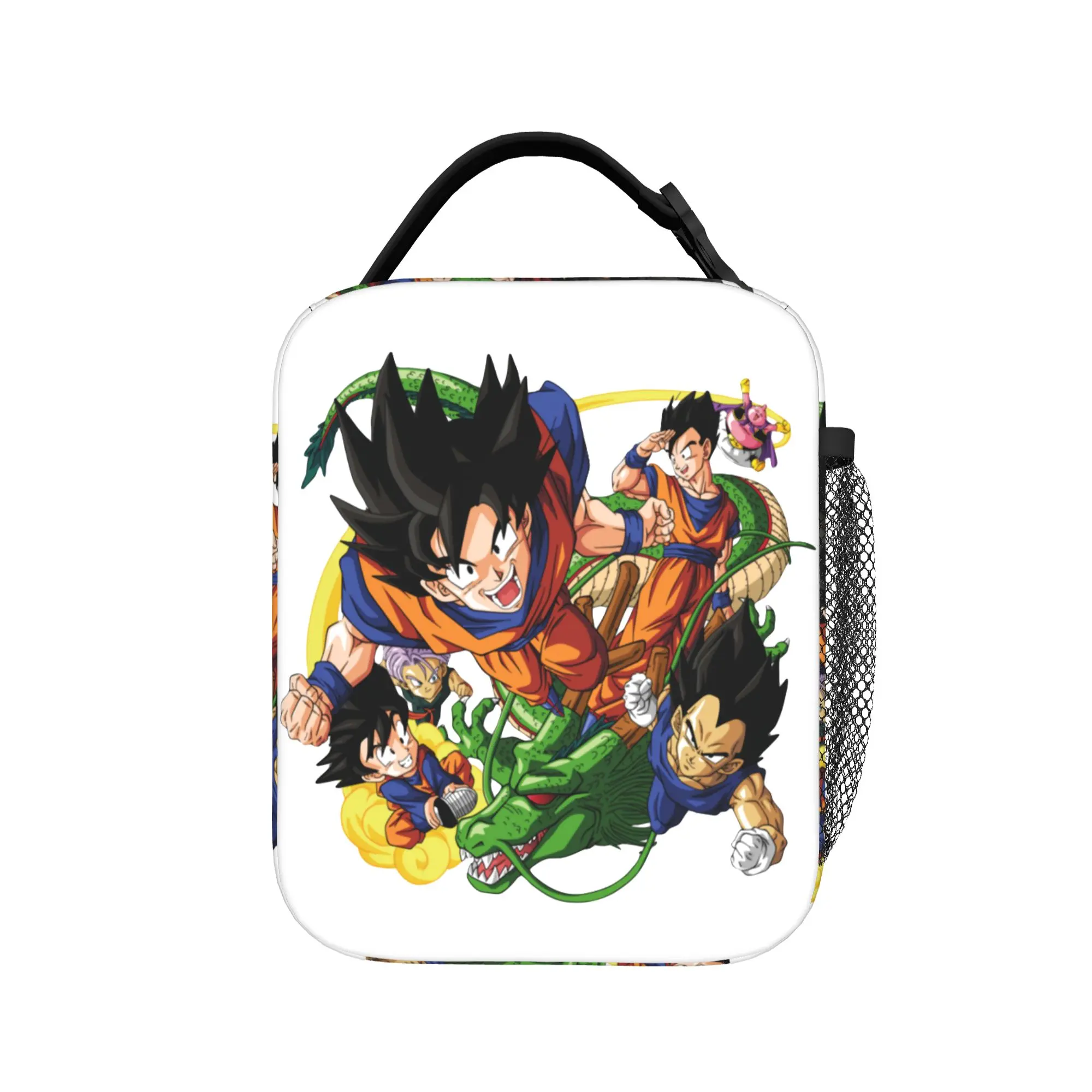 D-Dragon Ball Thermal Insulated Lunch Bags for School Japanese Anime Portable Bento Box Thermal Cooler Lunch Boxes