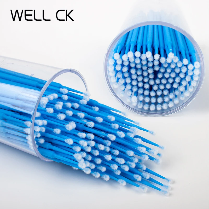 100Pcs/Bottle Dental Disposable Micro Brushes Applicators Micro Brush Dentistry Odontologia Extension Tools