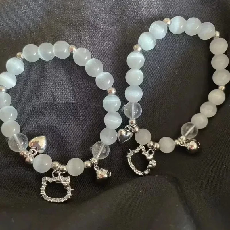 القط سوار Kawaii سوار قابل للتعديل قلادة الكرتون أزياء فتاة مجوهرات عيد ميلاد عيد الميلاد امرأة هدية