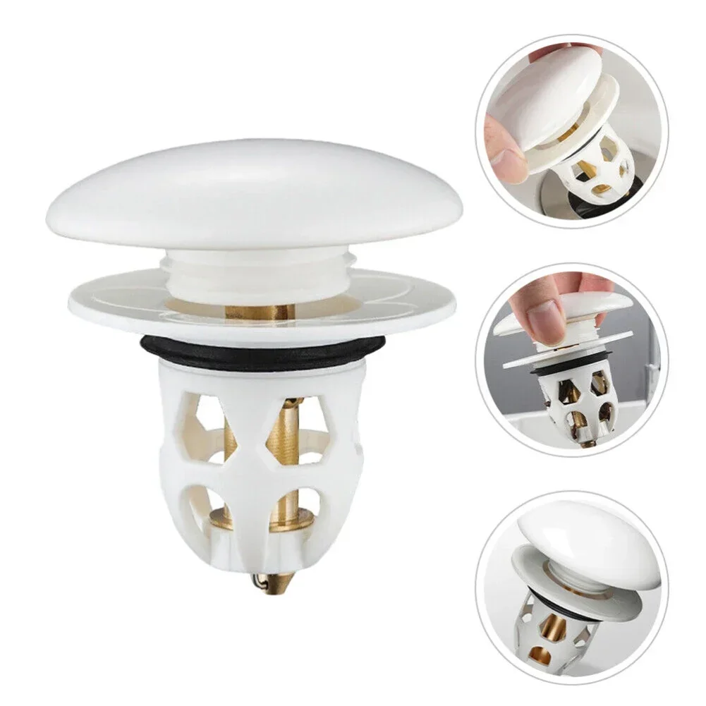 1 pz Tappo di Scarico In Ceramica Pop-Up Rimbalzo Nucleo Bacino Filtro di Scarico Valvola Catcher Capelli Doccia Lavello Filtro Tappo Bagno copertura