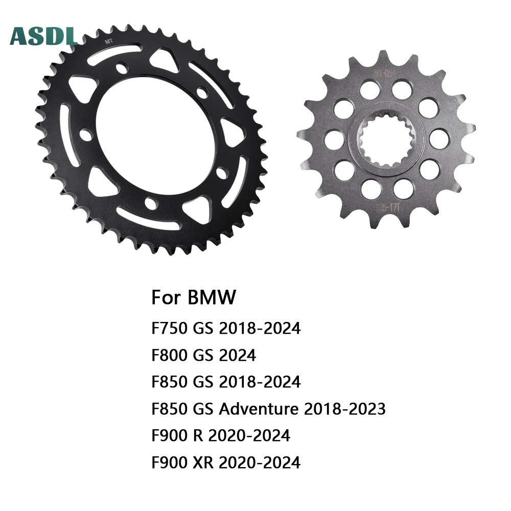 

525 44T 17T Motorcycle Front Rear Sprockets for BMW F750 GS 2018-2024 F800 F850 GS Adventure 2018-2023 F900 R F900 XR 2020-2024