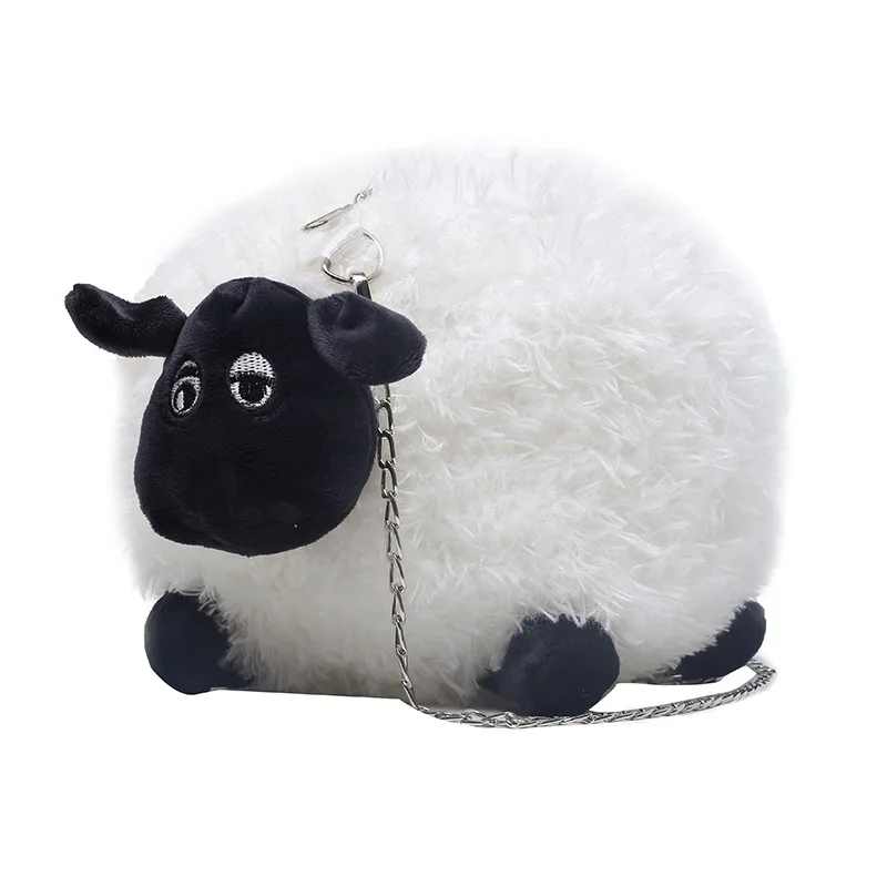 The Sheep Soft peluche borsa a tracolla borsa a tracolla per bambola di animali di pecora divertente per regalo di natale per bambini adulti