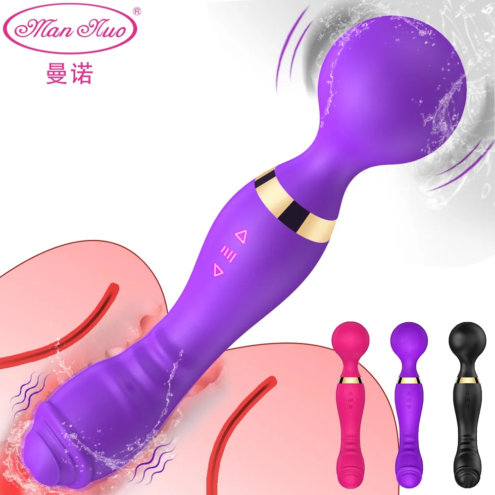 2 Motors Vaginal G Spot Massage Vibrators for Women Clitoral Stimulation AV Magic Wand Anal Dildo Vibrator Adult Goods Sex Toys