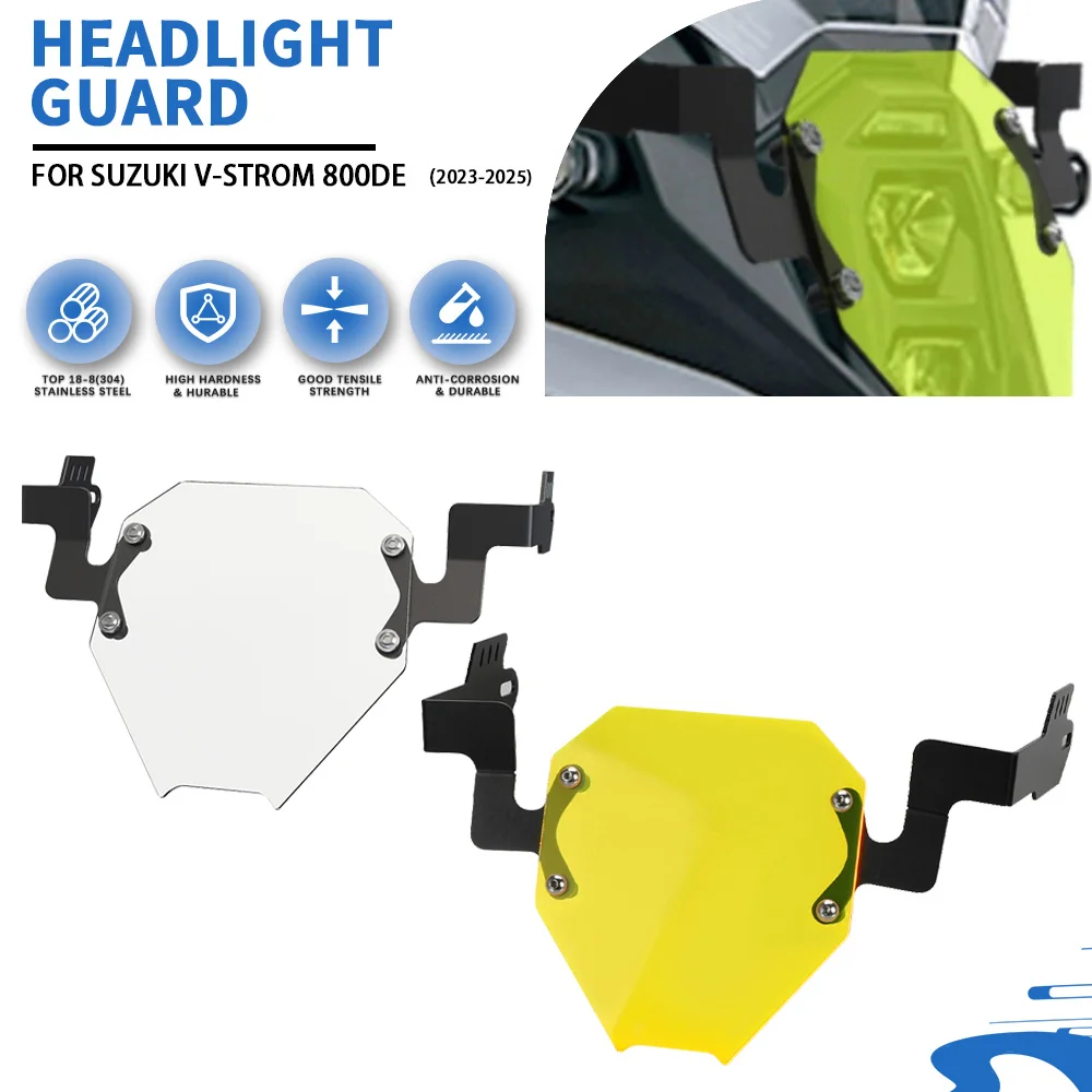 

Крышка фары для SUZUKI V-STROM 800DE 800de V-Strom 800 DE Vstrom 800DE 2023 2024 2025 акриловая защита фар мотоцикла