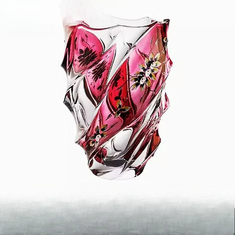 

Crystal glass vase gold enamel decoration light luxury ornament high-end