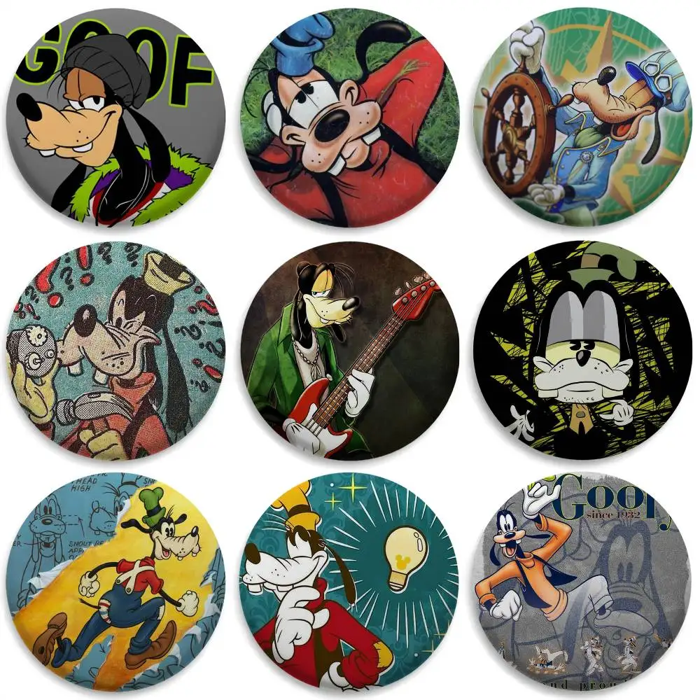 

Goofy Cute Cartoon Tiger Badges Round Exquisite Badge Brooches Creative Pins For Clothes Hat Backpack Gift Accessories
