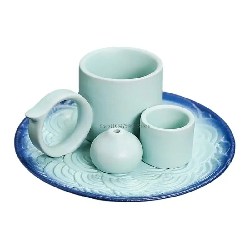  Ceramic Incenses Burners Holders with Handle For Meditations Home Decoration