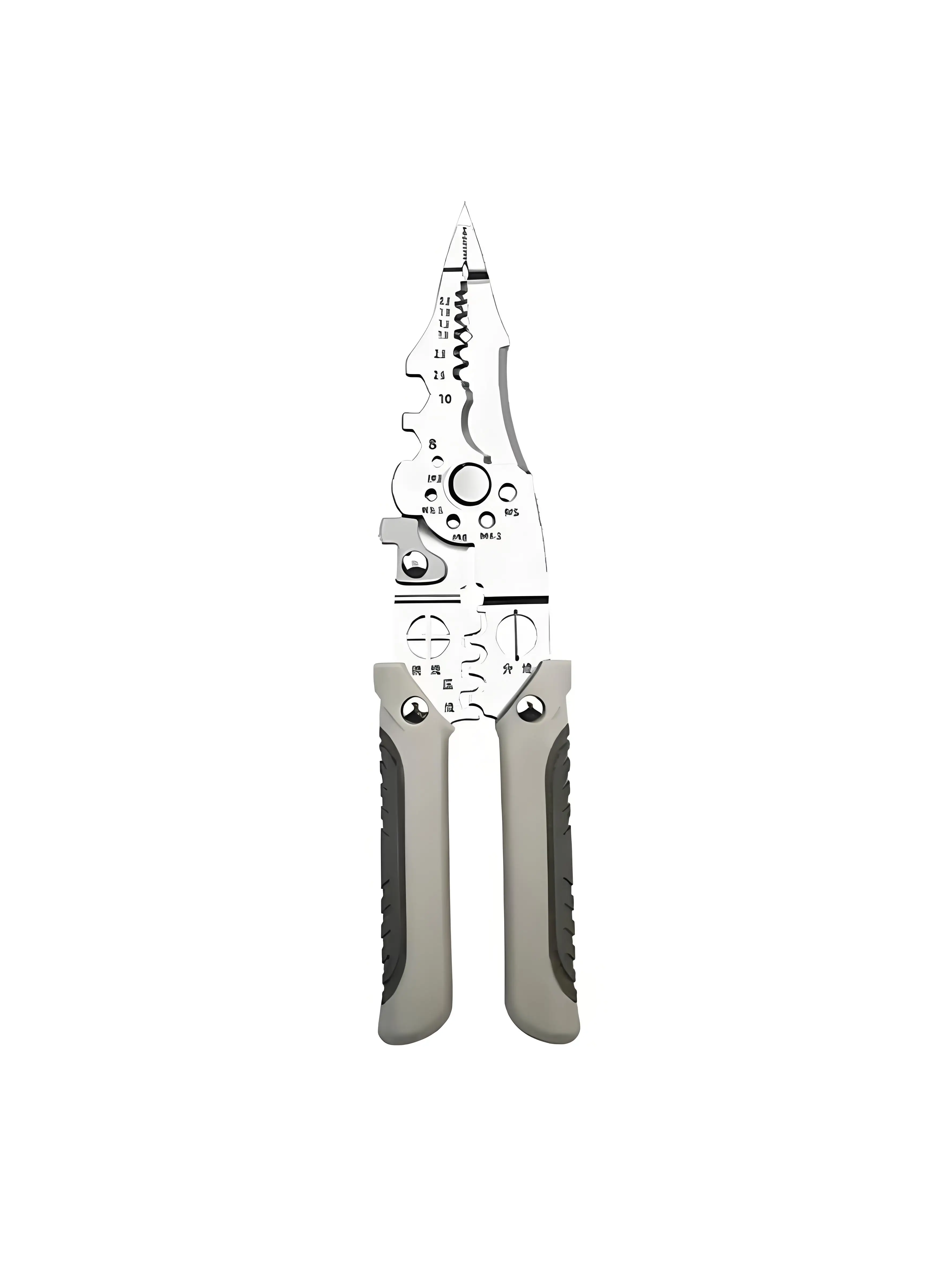 8,5 inch multifunctionele industriële draadstripper cutter crimper zware roestvrijstalen elektrische tang ergonomische grip - afbeelding 2