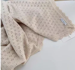 Pasgeboren Baby Deken Gebreid 100% Katoen Super Zachte Baby Swaddle Dekens Voor Jongens Meisjes Baby Ontvangen Dekens Wieg Quilts