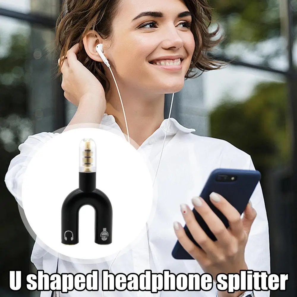 3,5 MM Kopfhörer Stecker Audio Kabel Splitter Mikrofon 2 in 1 U Typ Adapter Stecker Für Smartphone MP3 MP4 Player Sharing – Detail 10