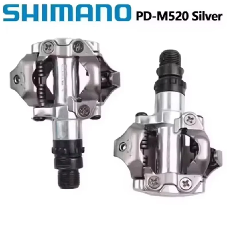 Shimano Deore M6000 M520 Pedaal PD-M520 Dubbelzijdig Pedaal Spd Zwart Zilver Pedaal Voor Mtb Mountainbike Pedaal Centrum 55Mm