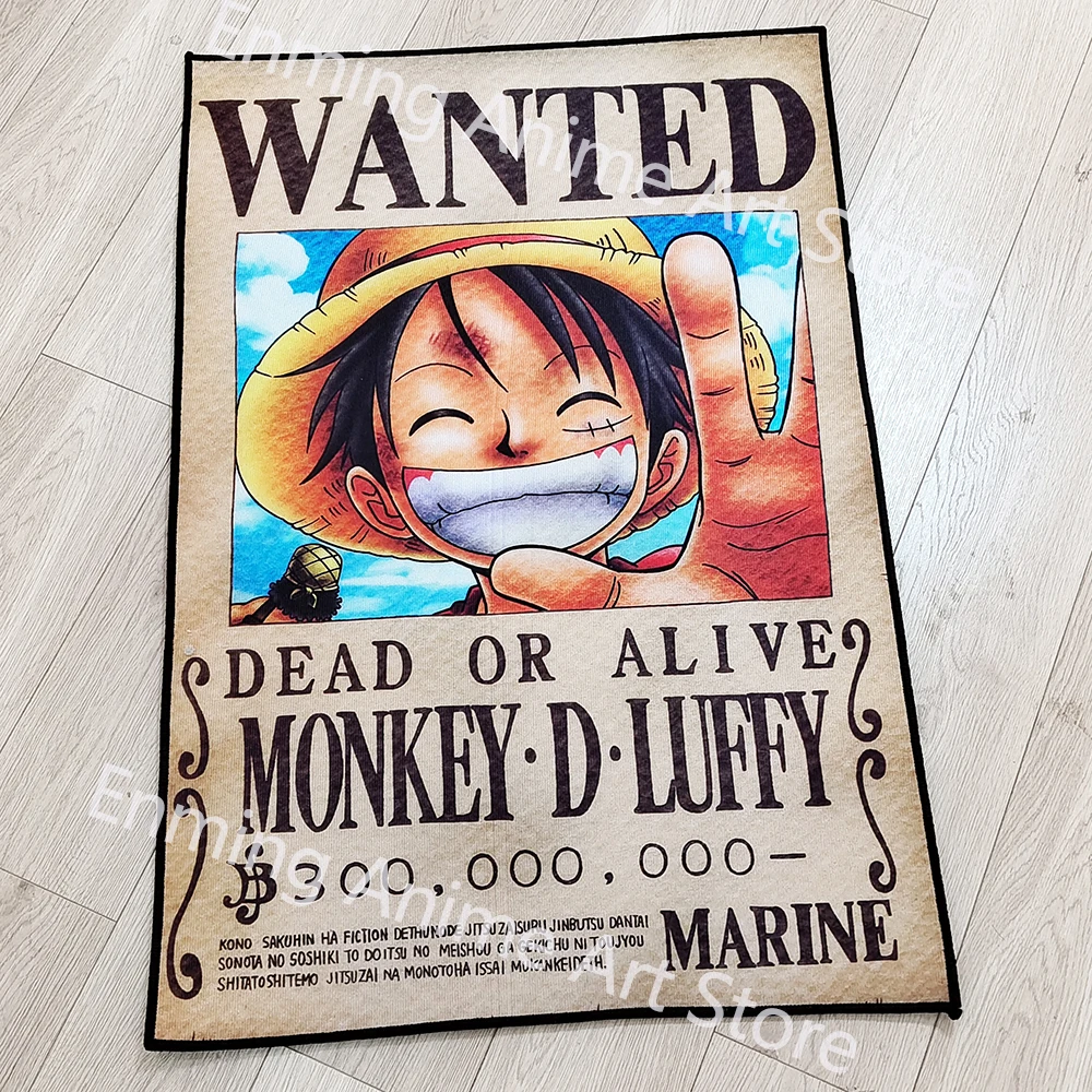 Irregular Rugs Anime One Piece  Wanted Luffy Customize Cartoon Rug Handmade Carpet Area Rug for Home Decor