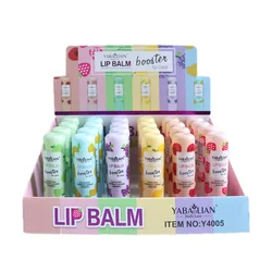 24/36Pcs Fruity Lip Blam Set Apple Strawberry Lemon Grape Lip Balm Deep Nourish Hydrating Clear Lip Balm Lips Care No Design Box