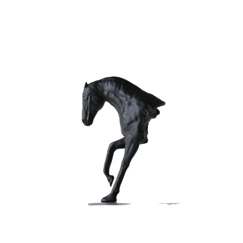 Resin Handicrafts Simulation Animal Sculpture Horse Head Ornaments Horse Decorative Figurines Home Decoration Accessories