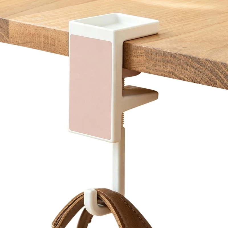 Desk Bag Hook, Adjustable Under Desk Hanger for Dorm Room Table Storage and Daily Organization