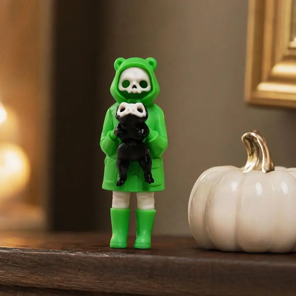Pla Material Toys Skull Grim Reaper Frog Statue 3d Printed Halloween Figurine Spooky Cute Home Decor Eco-friendly Desk Ornament