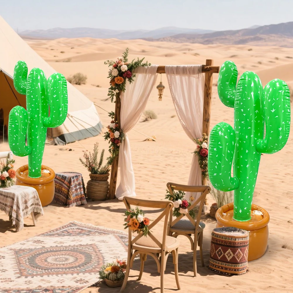 Inflatable Cactus Potted Plant - Ideal for Tropical - themed Parties, Poolside & Home Decor