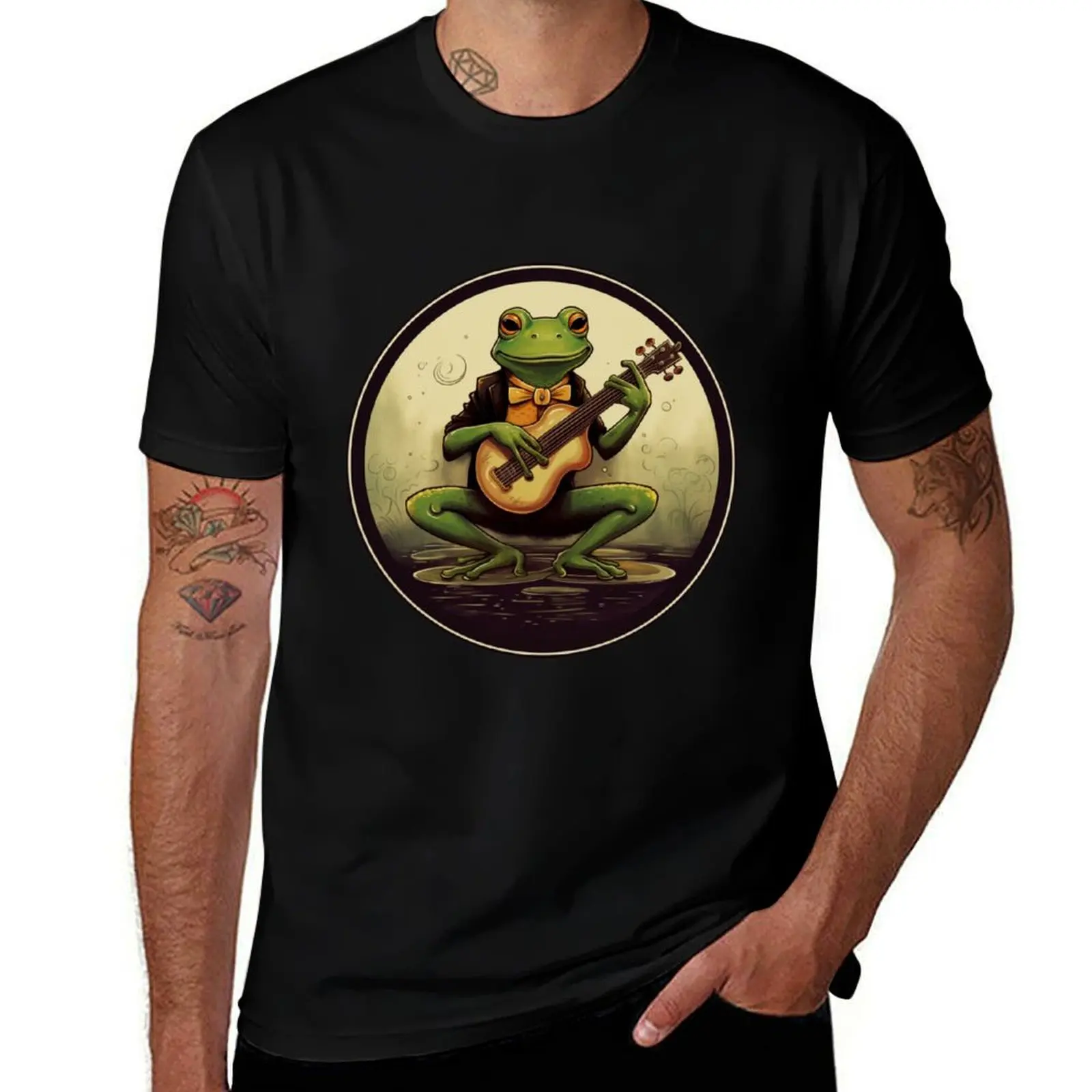 Banjo frog Vintage T-Shirt for a boy sweat oversized t shirts for men