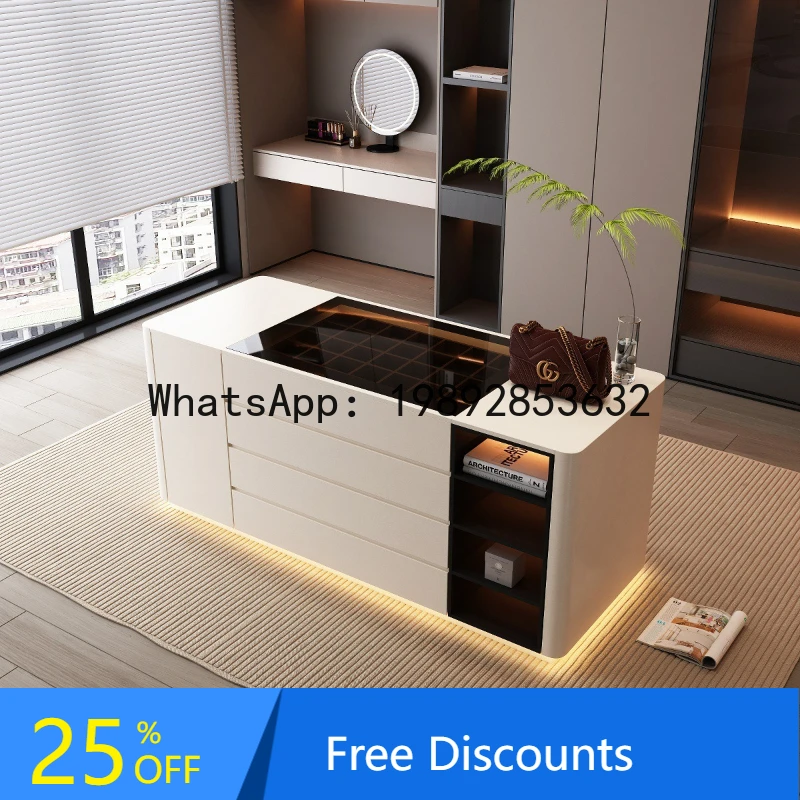

XL Cloakroom Island Cabinet Storage Cabinet Solid Wood Painted Household Floor Jewelry Cabinet