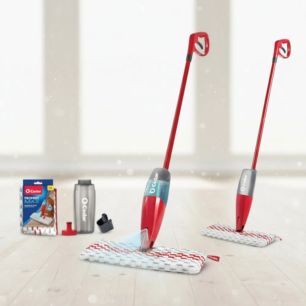 마이크로화이버 스프레이 대걸레, 99% 박테리아 제거, 물만으로 깊은 청소, 추가 리필 포함