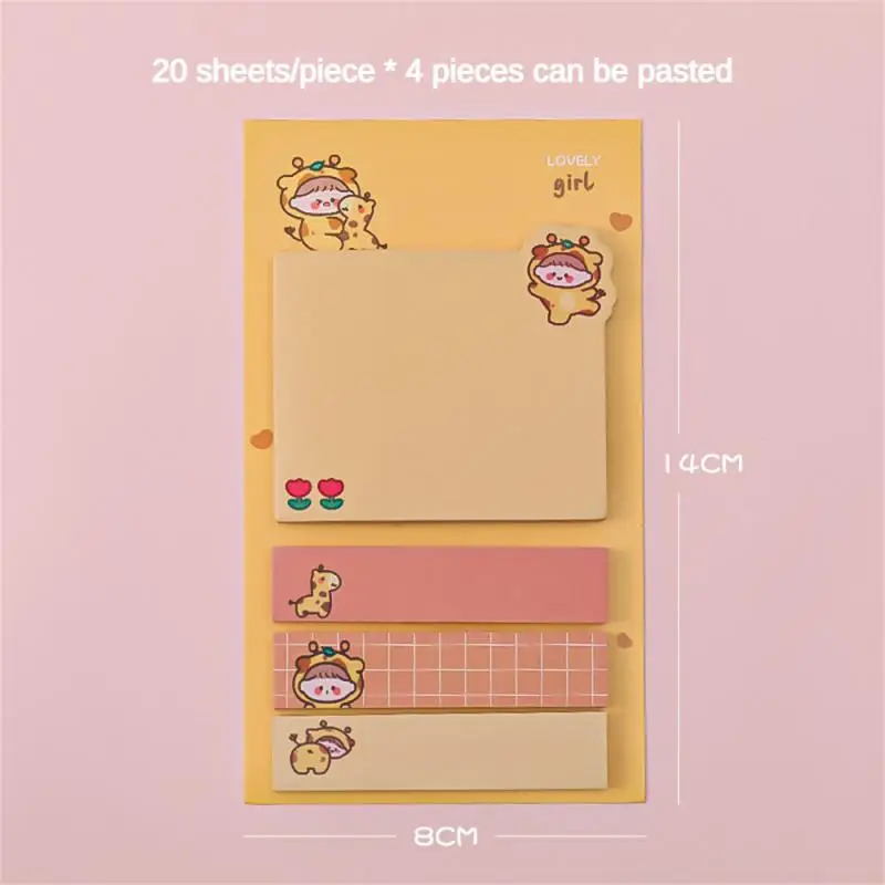 Kawaii Paper Sticky Notes, Creative Notepad, Memo Pads, School Staacquersing Adhesive Stickers, Posted It Pads