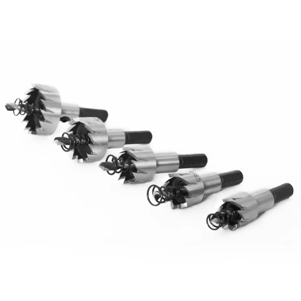 Broca de punta de carburo HSS de 16mm, 18,5mm, 20mm, 25mm y 30mm, juego de sierra perforadora, aleación de Metal de acero inoxidable para herramientas de carpintería